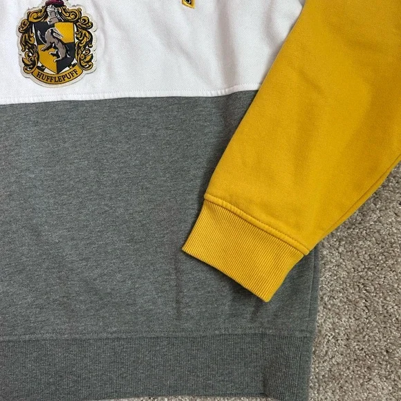 Hufflepuff Crewneck Sweater - Yellow, White, Gray - Picture 2 of 8